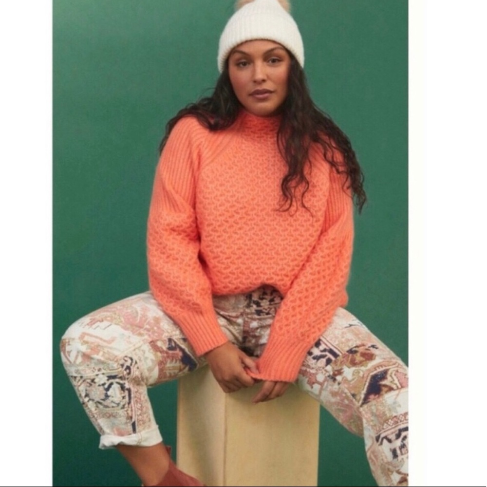 Anthropologie Bia Mock Neck Tunic Sweater